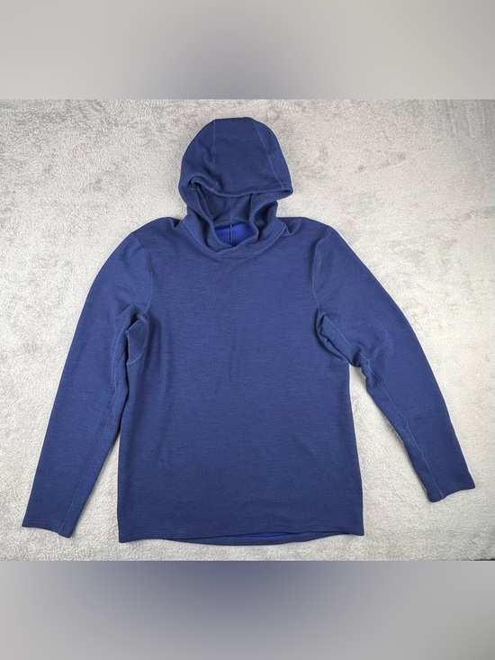 lululemon athletica Other - Lululemon Shift Stitch Hoodie Men's Med Blue Waffle Knit Thermal Performance